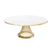 Gold HEROLD table with white top