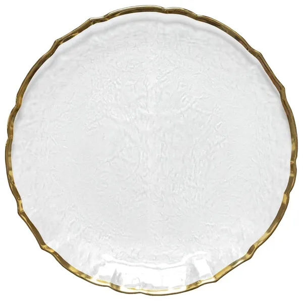 BERGANS gold rim charger plate