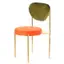 Gold mix TEMPO chair with PUMPKIN #320 seat and GREEN back #352