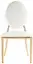 Gold DUPONT velvet chair, white #437